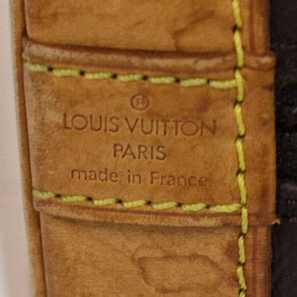 Authentic LOUIS VUITTON LV Logo Alma Hand Bag Monogram Leather Brown France - Picture 8 of 16